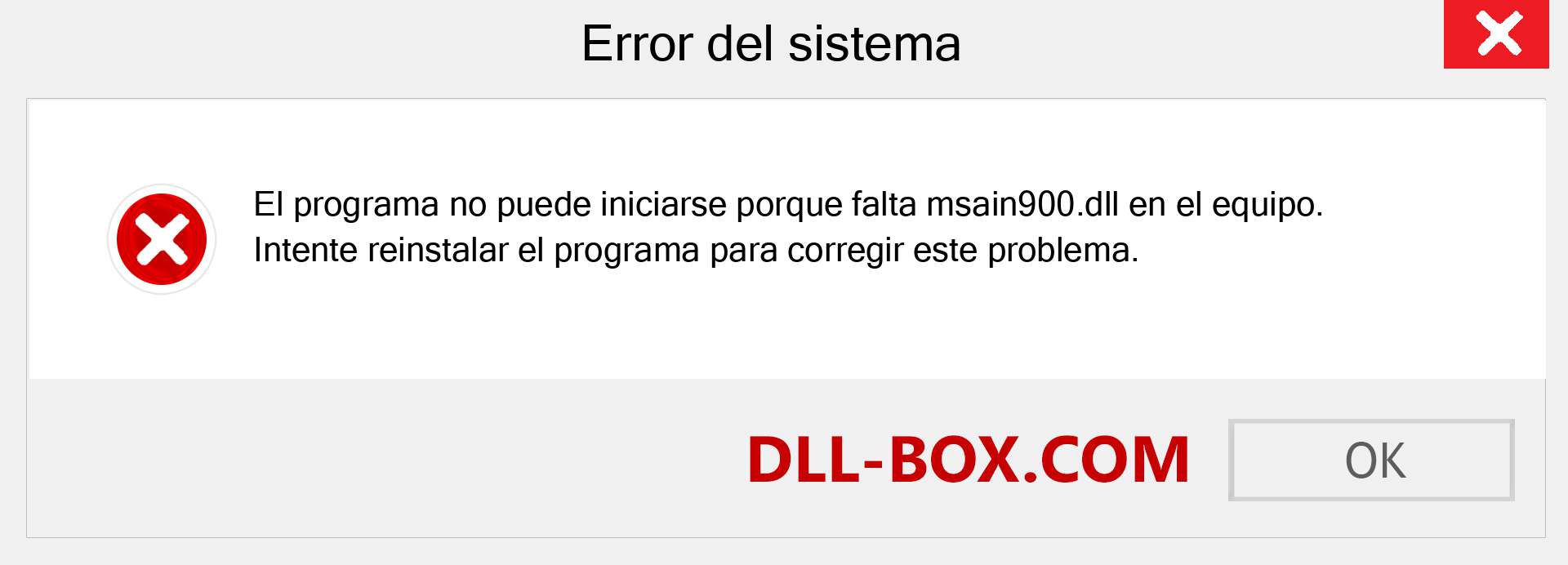 ¿Falta el archivo msain900.dll ?. Descargar para Windows 7, 8, 10 - Corregir msain900 dll Missing Error en Windows, fotos, imágenes