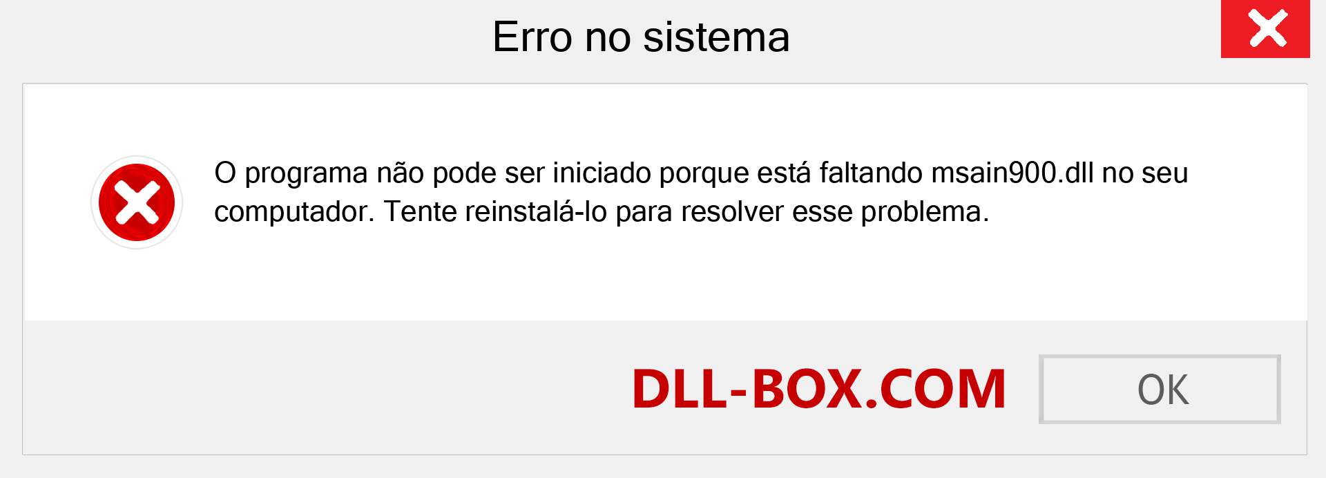 Arquivo msain900.dll ausente ?. Download para Windows 7, 8, 10 - Correção de erro ausente msain900 dll no Windows, fotos, imagens